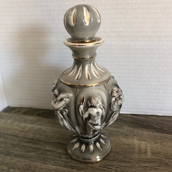 Vtg ELPA Alcobaca Hand Painted Perfume Bottle - Picture 1 of 14